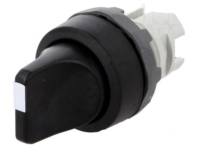 Comutator rotativ 22mm 2 poziții negru