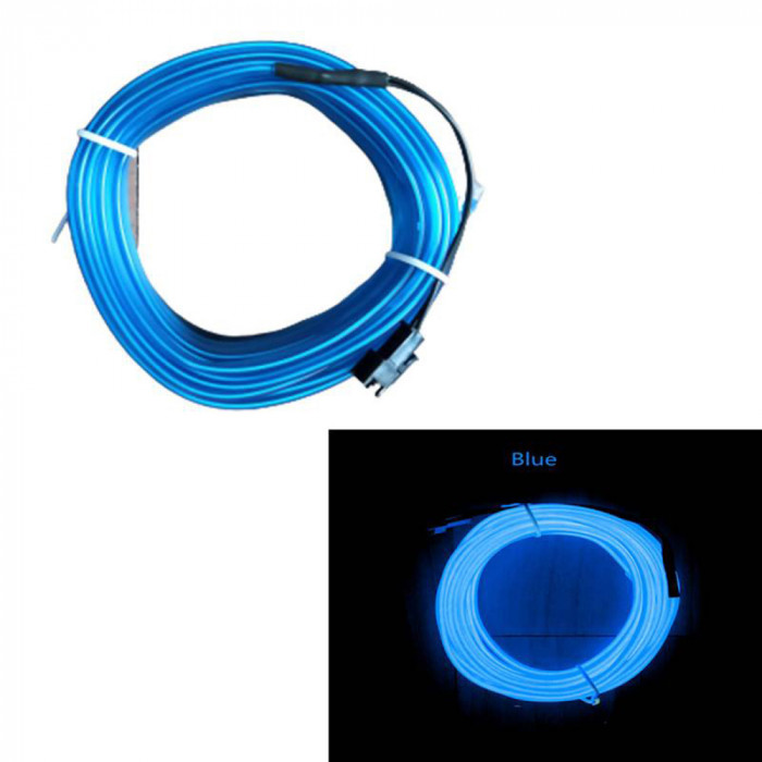 Banda LED pentru interior auto albastru 2 metri