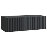 vidaXL Oglindă TV montată pe perete Pe perete Negru 98 x 41 x 30 cm 898526