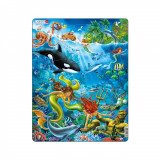 Puzzle Maxi Sirenele care descopera Statuia regelui Neptun, 32 piese, Larsen EduKinder World