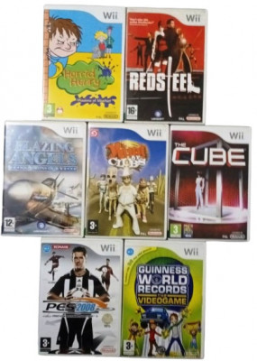 Joc Nintendo Wii Horrid Henry + Red Steel + Blazing Angels + King of Clubs + The Cube + PES 2008 + Guinness World Records videogame foto