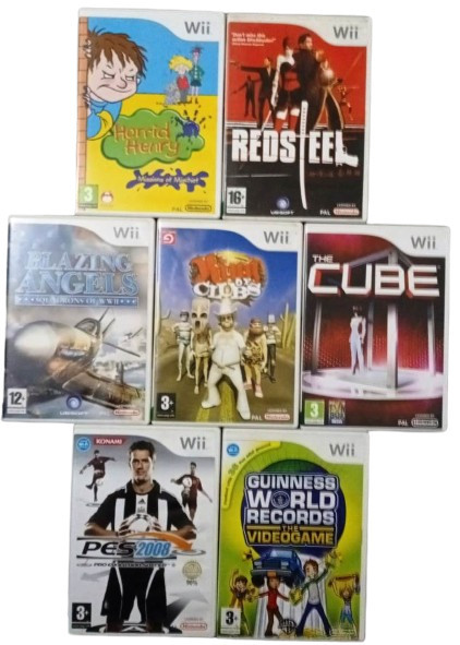 Joc Nintendo Wii Horrid Henry + Red Steel + Blazing Angels + King of Clubs + The Cube + PES 2008 + Guinness World Records videogame