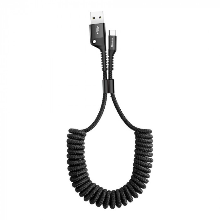 Baseus - Cablu de date (CATSR-01) - USB la Type-C, 2A, 1m - Negru