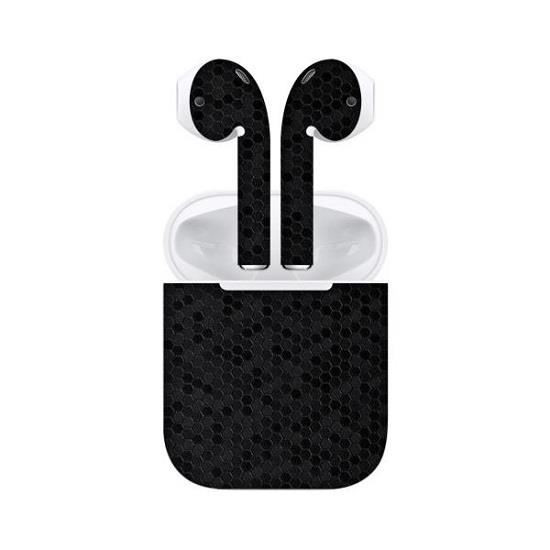 Folie Skin Apple AirPods 2 Gen Wireless Carging - ApcGsm Wraps HoneyComb Black