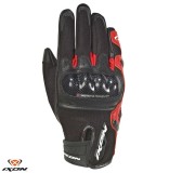 Manusi barbati pentru scuter - motocicleta Roadster vara piele/textil Ixon model RS Rise Air MS culoare: negru/rosu &ndash; degete tactile L (9/10)