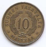 Finlanda 10 Markkaa 1929 - Bronz aluminiu, 27 mm, KM-32A