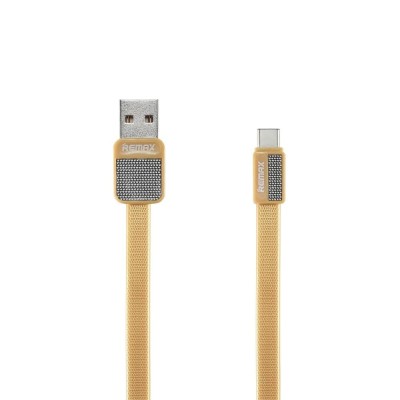 Cablu Date &amp;amp; Incarcare MicroUSB (Auriu) REMAX METAL RC-004M foto