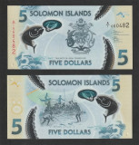 INSULELE SOLOMON █ bancnota █ 5 Dollars █ 2019 P-38 █ POLYMER semnatura 11 █ UNC