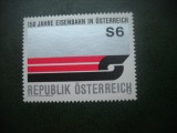 HOPCT TIMBRE MNH 659 CAILE FERATE 150 ANI - 1987 -1 VAL AUSTRIA