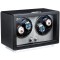 Cutie intors ceasuri automatice iUni, Retro Watch Winder 4, Piele ecologica, Negru