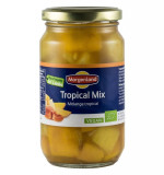 Compot bio, mix din fructe tropicale, 360g / 230g Morgenland