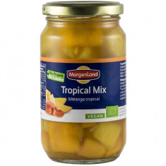 Compot bio, mix din fructe tropicale, 360g / 230g Morgenland