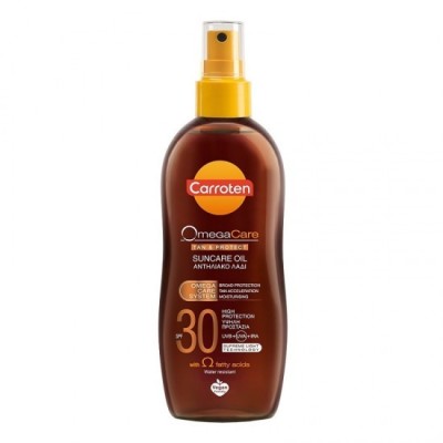 Ulei de corp cu protecție solară rezistent la apă Caroten Omega Care Tan &amp;amp; Protect Oil 30SPF 150ml foto