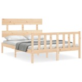 Cumpara ieftin Cadru de pat fara saltea, 140x200 cm, lemn masiv pin