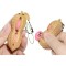 Breloc antistres peanut fidget toy &acirc; jucarie push pop portabila, crem