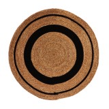 Covor rotund alge marine bumbac natur negru 150 cm