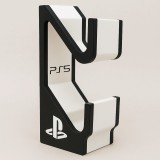 Suport 2 controllere PS5, alb-negru