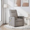 VidaXL Fotoliu de masaj rabatabil, gri taupe, material textil 4104837