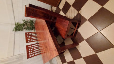 Masa bucatarie + 6 scaune, lemn masiv de cires rezistent la uzura foto