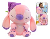 Jucarie din plus, mascota Stitch roz cu caciula, Personaj din Lilo&amp;Stitch, 40 cm