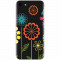Husa silicon pentru Apple Iphone 8, Colorful Spring Birds Flowers Vectors