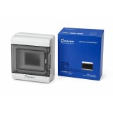 Tablou electric aparent impermeabil 5 module IP65 cu usa transparenta fumurie