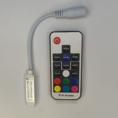 Controler BANDA LED RGB 12V pe fir 4 pin 17 taste + telecomanda Wireless