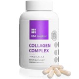 Capsule cu colagen 5 tipuri USA Medical 60 buc