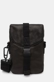 AllSaints borseta de piele JUAN culoarea negru, M145XB