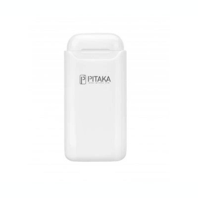 Suport Dock Incarcare Pitaka AirPolPal Wireless pentru Apple Airpods 1/2 1200mAh Alb foto