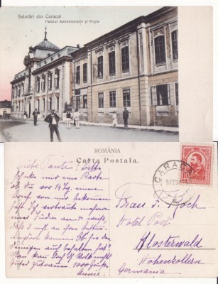 Caracal ( Olt )-Palatul Administrativ si Posta- rara foto