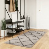 vidaXL Covor pufos &quot;PAMPLONA&quot; cu fire &icirc;nalte, bej/antracit, 80x200 cm
