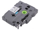 Bandă 12mm 8m Albă cu Text Negru TZE-S231
