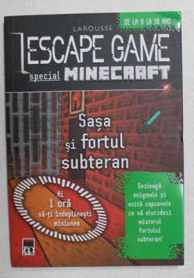 SASA SI FORTUL SUBTERAN , ESCAPE GAME , SPECIAL MINECRAFT de VINCENT RAFFAITIN , 2020 foto