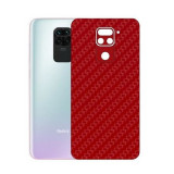 Cumpara ieftin Set Folii Skin Acoperire 360 Compatibile cu Xiaomi Redmi Note 9 (Set 2) - ApcGsm Wraps Carbon Geranium Red, Rosu, Silicon, Oem