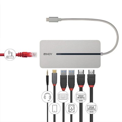 Lindy DST-Mx Duo Mini Docking Station USB Type-C, Dual display foto