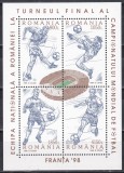 Romania 1998, LP.1455 - C.M. Fotbal Franta, Bloc, MNH, Nestampilat