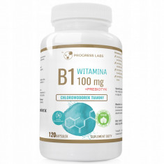 Progress Labs supliment alimentar Vitamina B1 100mg TIAMINE capsule 120 buc.