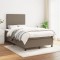 vidaXL Pat box spring cu saltea, gri taupe, 120x200 cm, textil 3141605