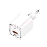 Incarcator Retea LDNIO 30W, USB-A + USB-C, Fast Charge, Lightning, Qualcomm QC 3.0, Cablu 1m, Alb