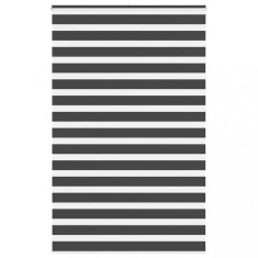 vidaXL Jaluzea tip zebra neagră lățime țesătură 140,9 cm poliester