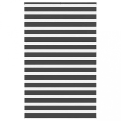 vidaXL Jaluzea tip zebra neagră lățime țesătură 140,9 cm poliester foto