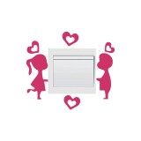 Sticker decorativ pentru intrerupator, Indragostiti, 11 cm, 12201ST-2