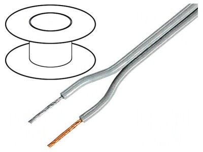 Cablu Difuzor 2x0.75mm OFC Gri PVC foto