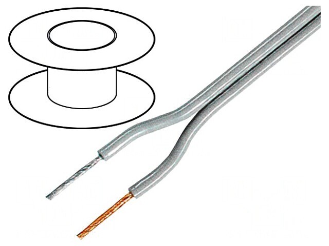 Cablu Difuzor 2x0.75mm OFC Gri PVC