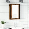 Gossi dulap cu oglinda de baie lemn vechi 42x12x60 cm lemn prelucrat