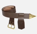 Centur? din Piele Natural? Cavalerii Templieri cu Portsabie &ndash; Maro &ndash; Accesorii Aurite
