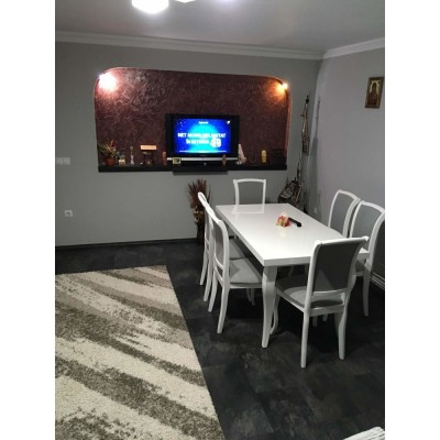 Set Masa De Bucatarie Extensibila 160 240 Cm Cu 6 Scaune Din