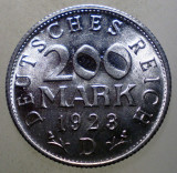 7.733 GERMANIA WEIMAR 200 MARK 1923 D AUNC, Europa, Aluminiu