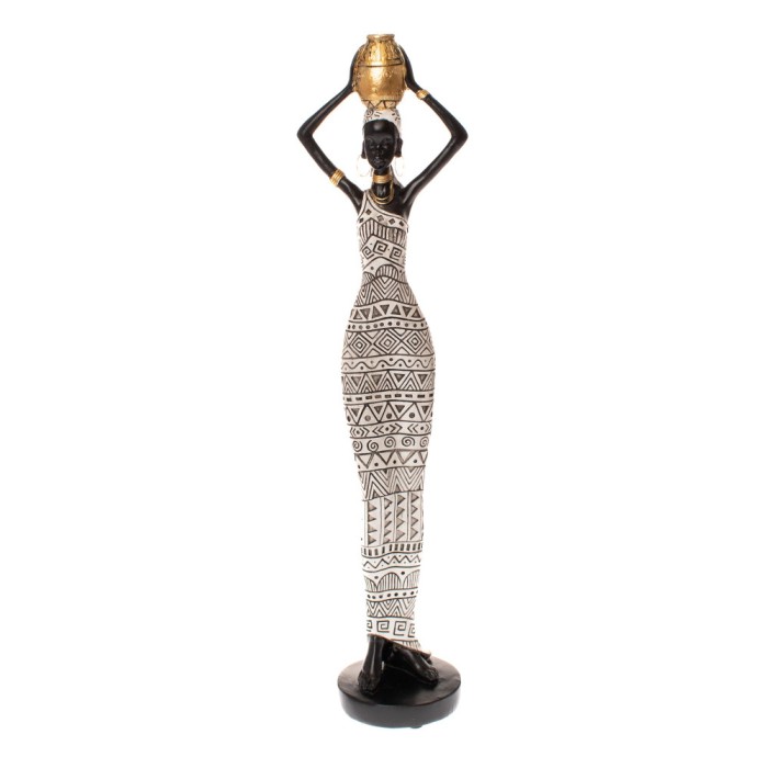 Statueta African Girl 2, Rasina, Negru, 45 cm ComfortTravel Luggage